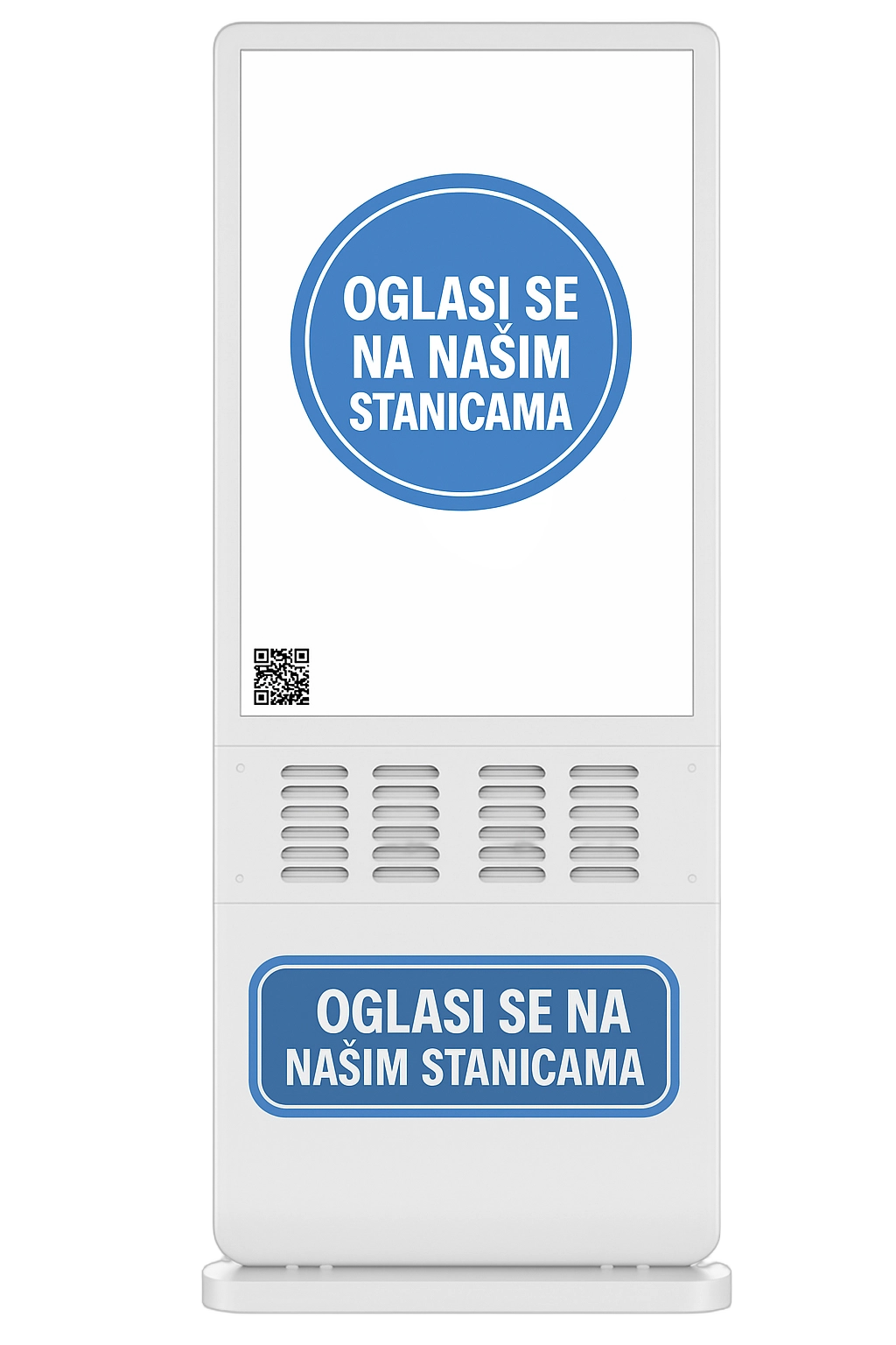 Dopuni.se digital kiosk screen — advertise on our stations